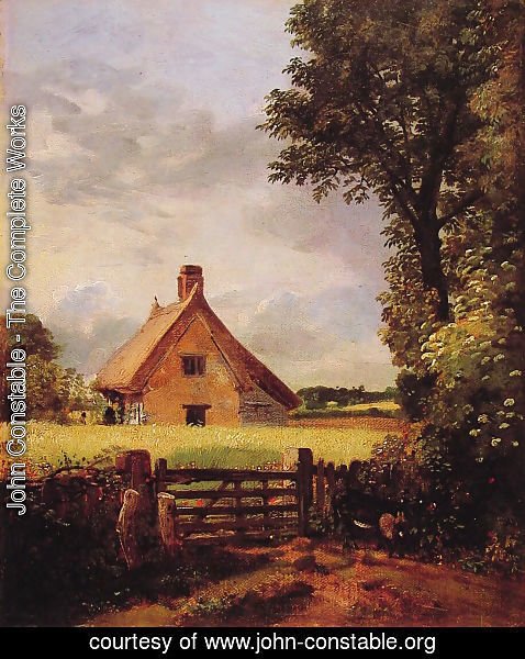 John Constable - A Cottage in a Cornfield, 1817