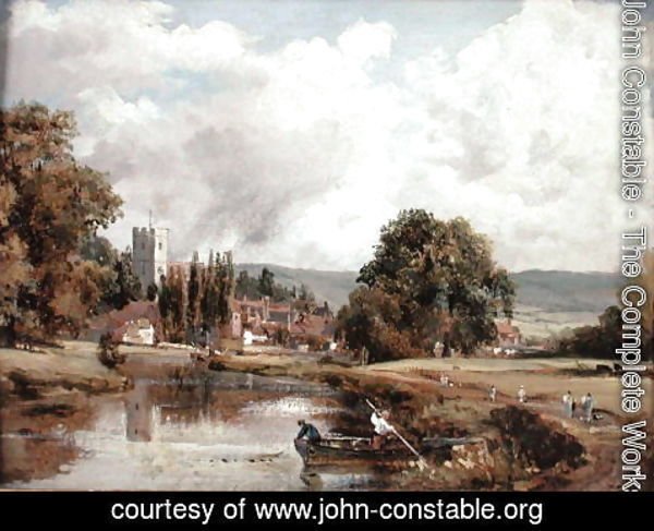 John Constable - Harnham Church, near Salisbury, 1820