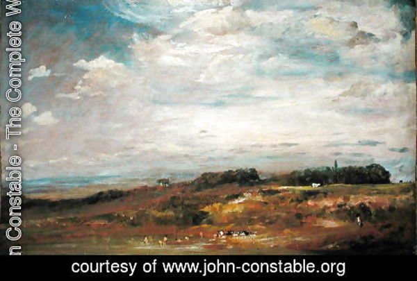 John Constable - Hampstead Heath with Bathers