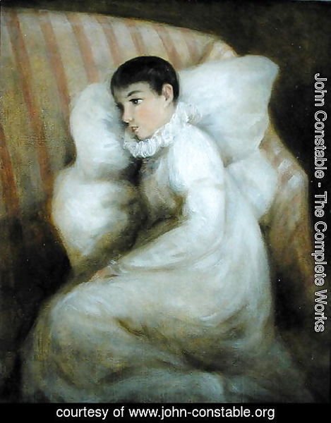 John Constable - Young Girl resting on a Sofa