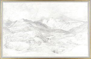 Langdale Pikes from Elterwater, 4th September 1806