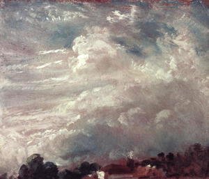 John Constable - Cloud study, horizon of trees