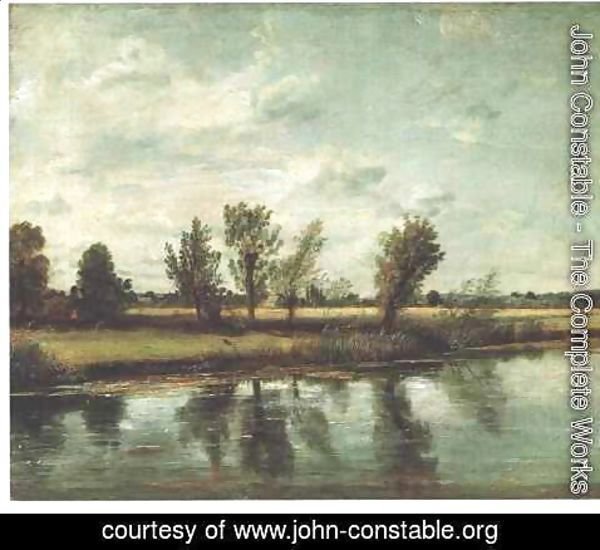 John Constable - Water Meadows near Salisbury, c.1820
