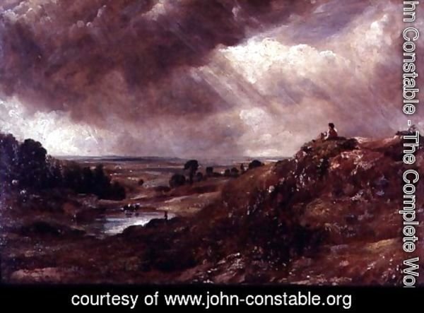 John Constable - Hampstead Heath, Branch Hill Pond, 1828