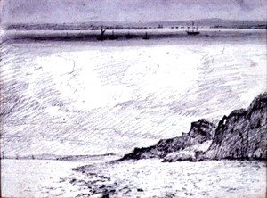 John Constable - Sheerness  Coast scene near Southend, 1814