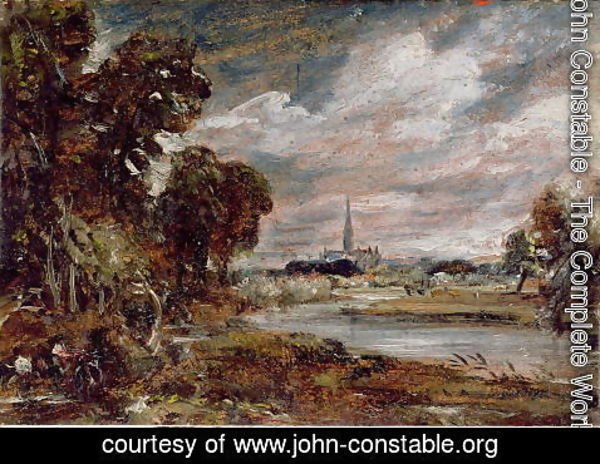 John Constable - Salisbury Cathedral: from the meadows