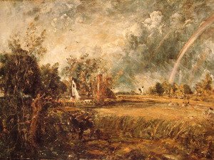 John Constable - Cottage, Rainbow, Mill