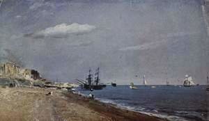 John Constable - Brighton Beach with Colliers