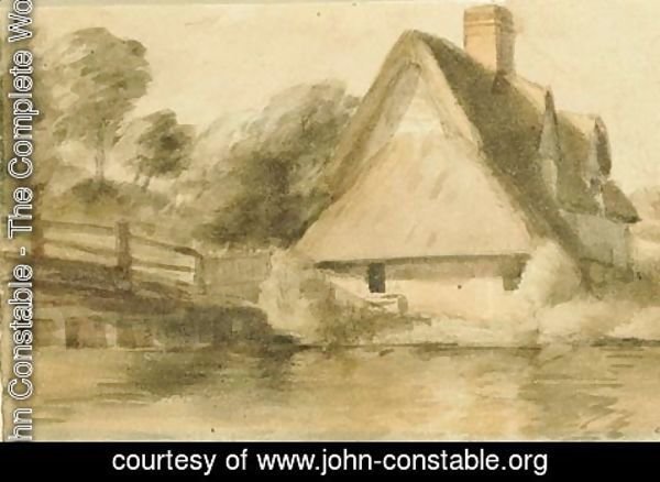 John Constable - Bridge Cottage and Flatford Bridge