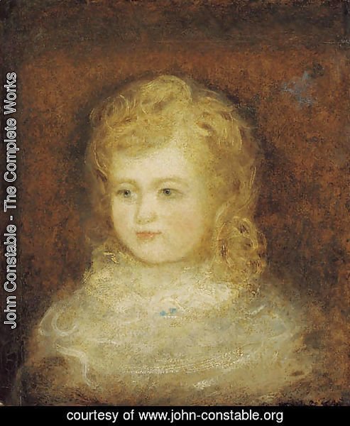 Portrait of William Fisher, son of the Reverend John Fisher, Archdeacon of Berkshire, bust-length, in a white dress