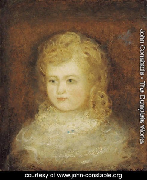John Constable - Portrait of William Fisher, son of the Reverend John Fisher, Archdeacon of Berkshire, bust-length, in a white dress