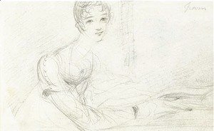 John Constable - Portrait study of Jane or Ann Gubbins