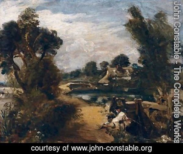 John Constable - Boys Fishing On The River Stour