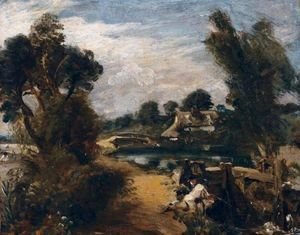 John Constable - Boys Fishing On The River Stour