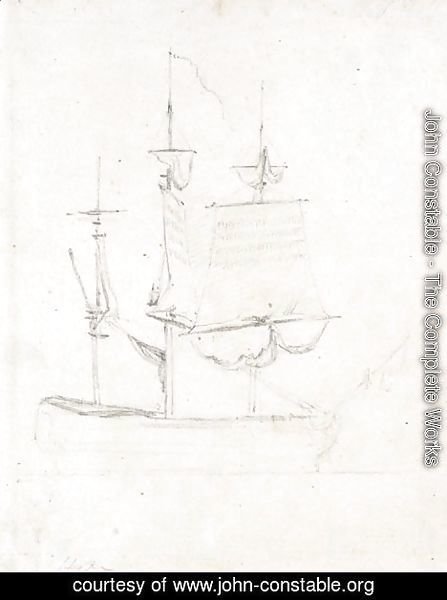 John Constable - Study Of A Ship
