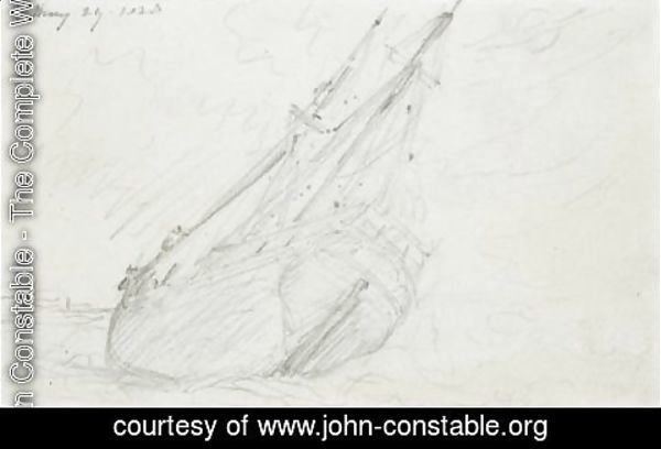 John Constable - The Schooner Malta On Brighton Beach