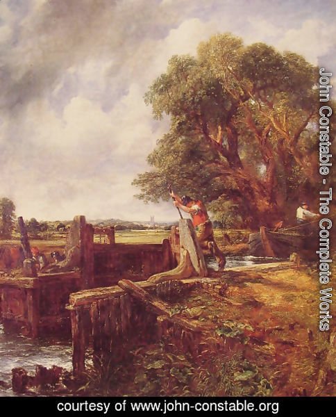 John Constable - A Boat Passing A Lock