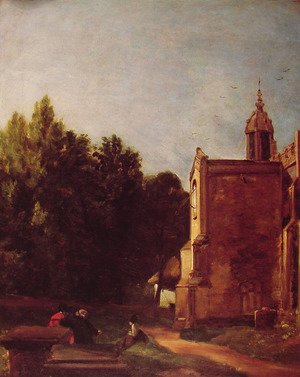 John Constable - A Church Porch