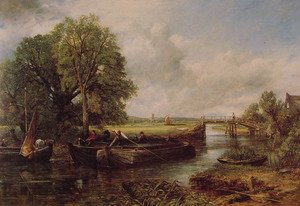 John Constable - A View On The Stour Near Dedham