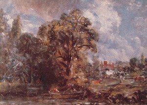 John Constable - Scene On A River