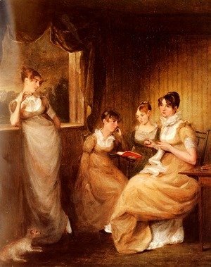 John Constable - Ladies From The Family Of Mr William Mason Of Colchester