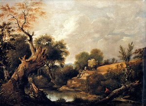 John Constable - The Harvest Field