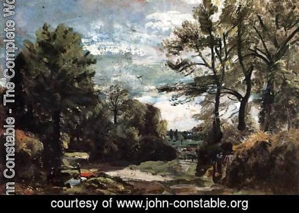 John Constable - A Lane near Flatford 1810-11